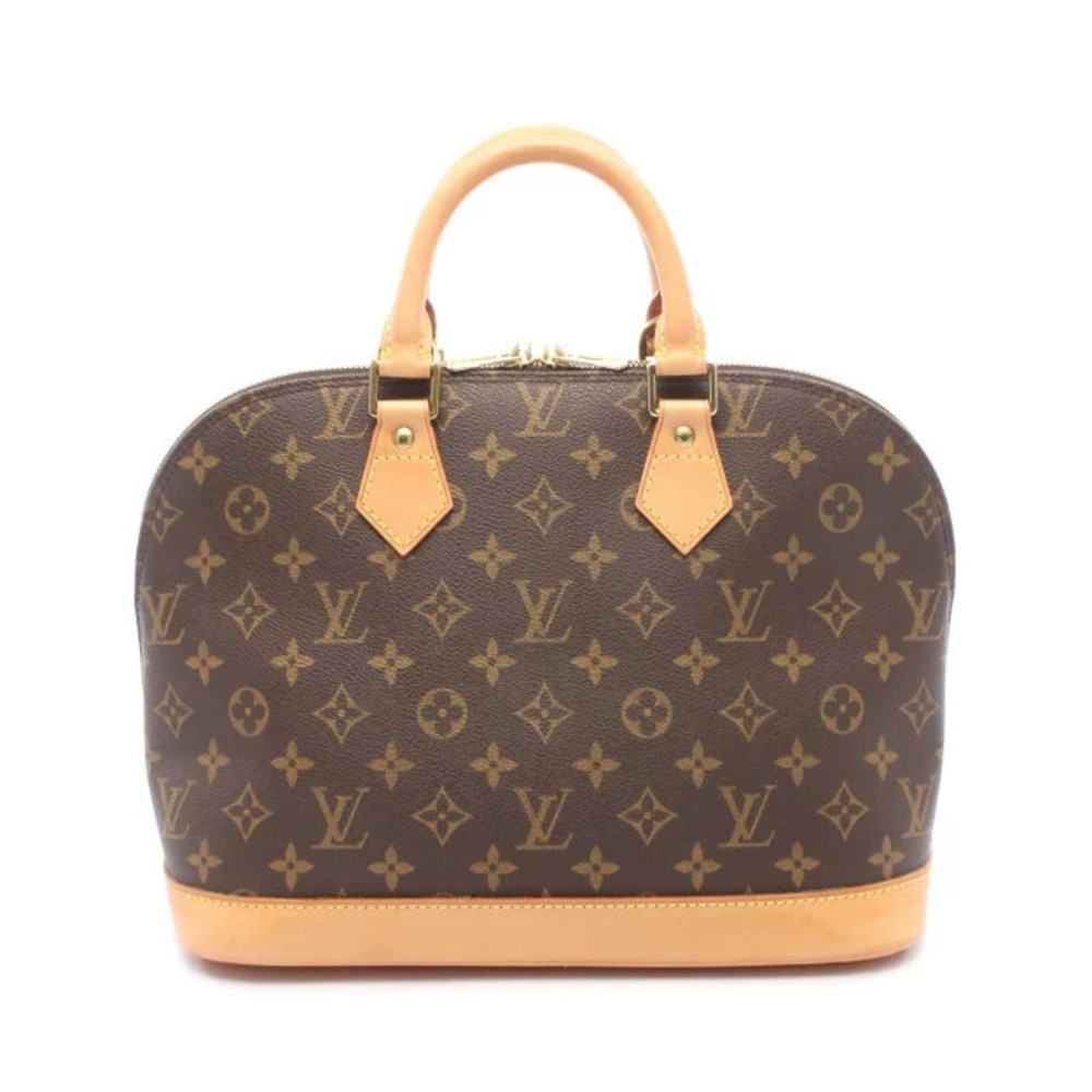 Louis Vuitton Alma Monogram Handbag Canvas Leather Brown